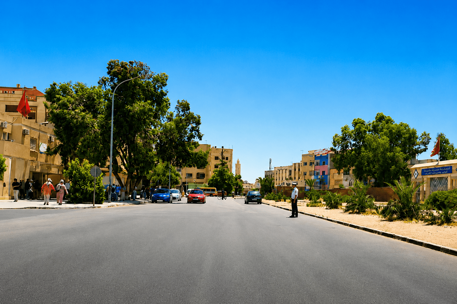 اش واقع صباح اليوم فخريبكة؟ البوليس حاضر قدام الثانويات والتلاميذ داخلين يدوزو أول امتحان فالباك