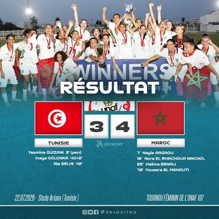 Les Lionnes de l’Atlas U17 sacrées championnes de l’UNAF : un nouveau triomphe du football féminin marocain